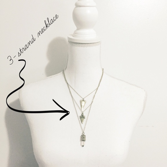 3-strand Necklace With Intricate designs