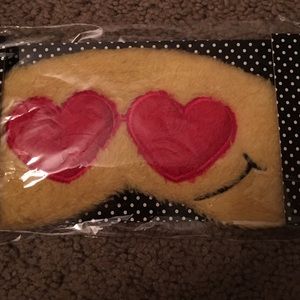 Heart eye emoji sleep mask