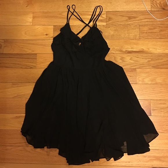 Guess blk chiffon dress