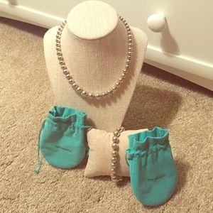 Tiffany & Co. silver beads necklace and bracelet