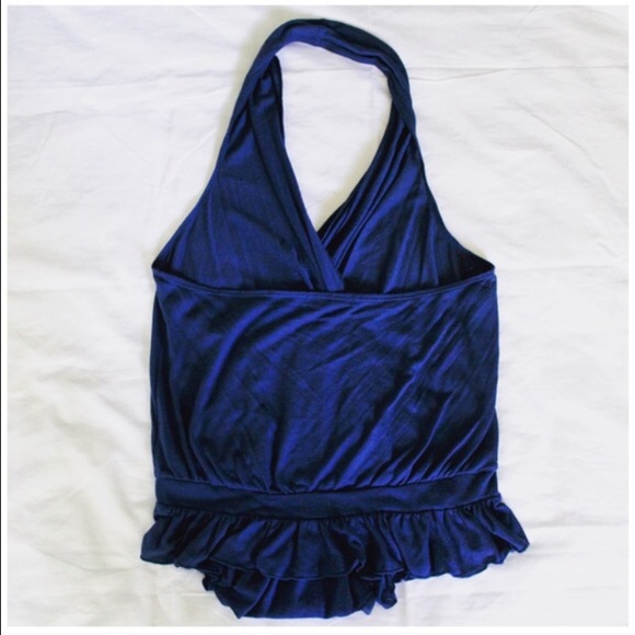 🔴sold🔴 Navy Halter Statement top - Picture 3 of 4