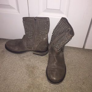 Steve Madden studded grey booties