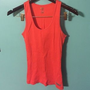 Zumba orange wife beater style tank L new