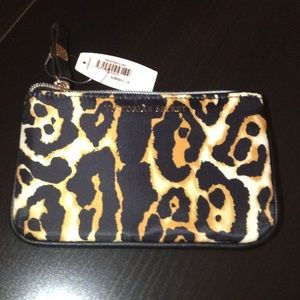 Victoria's Secret Small Cosmetic Bag Gold Keychain