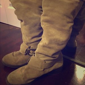 Knee high fleece lined boots