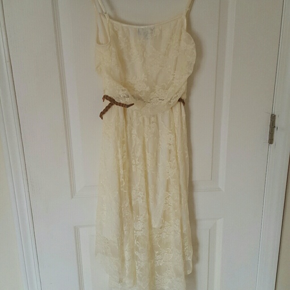 Cream high low lace dress - Picture 5 of 6