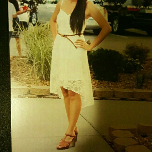 Cream high low lace dress - Picture 6 of 6