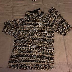 PINK Aztec print half zip sweatshirt