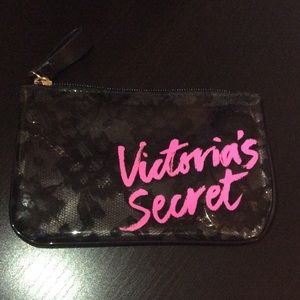 Victoria's Secret Small Cosmetic Bag Gold Keychain