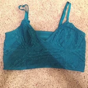 Blue free people lace bustier