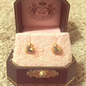 Juicy Couture gold heart earrings