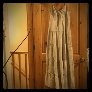 Banana Republic Tan Linen Maxi Dress
