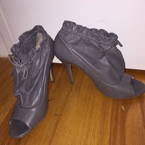 Grey Bootie Heels