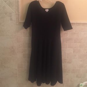 XL LuLaRoe Nicole Black textured dress Unicorn!