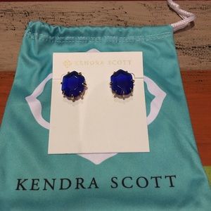 Kendra Scott Morgan Studs in Cobalt Blue