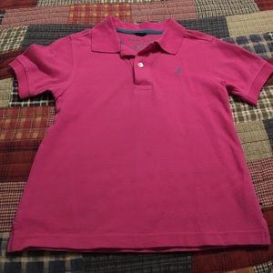 Boys Pink Nautica Polo Sz Large 7