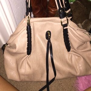 Nude and Black Handbag