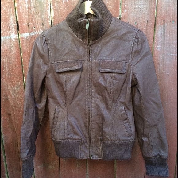 Nordstrom Sugarfly leather bomber jacket sm