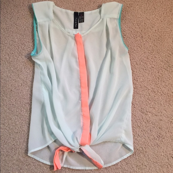 Sheer Pastel Sleeveless Chiffon Top