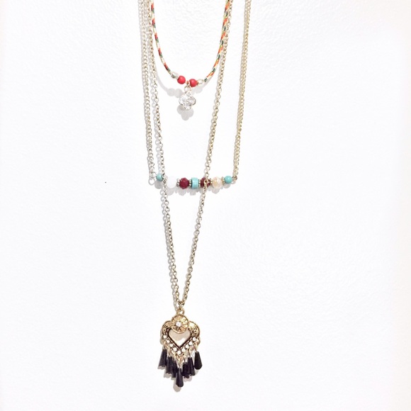 3-Strand Multicolor Necklace