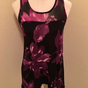 INC FLORAL PURPLE TOP