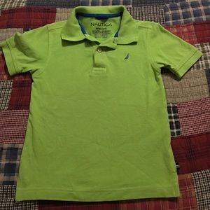 Boys Green Nautica Polo Sz M 5/6