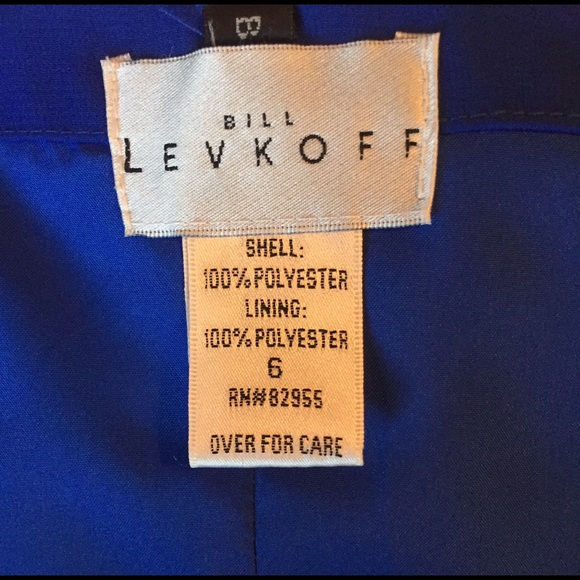 Bill Levkoff blue chiffon strapless dress