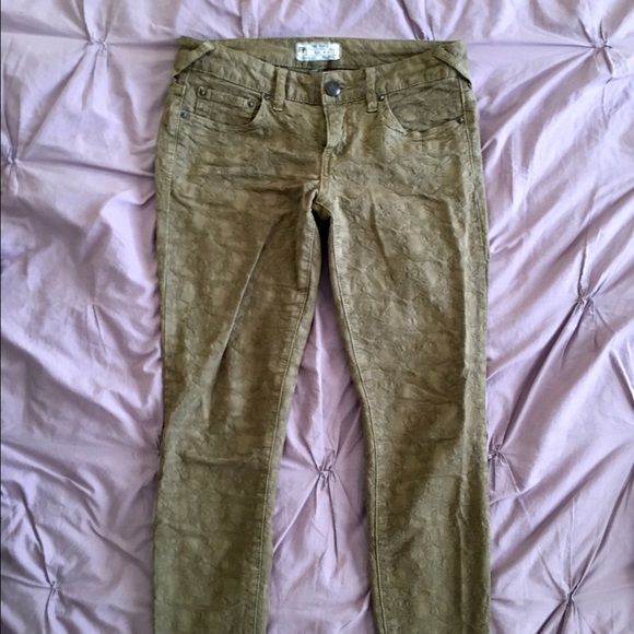 Free people brown jacquard pants - Picture 2 of 4