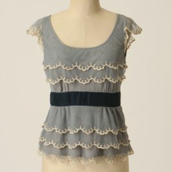 Anthropologie Floreat Ice-capped blouse size 4