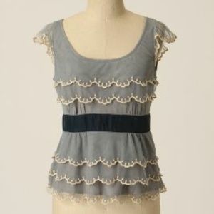 Anthropologie Floreat Ice-capped blouse size 4