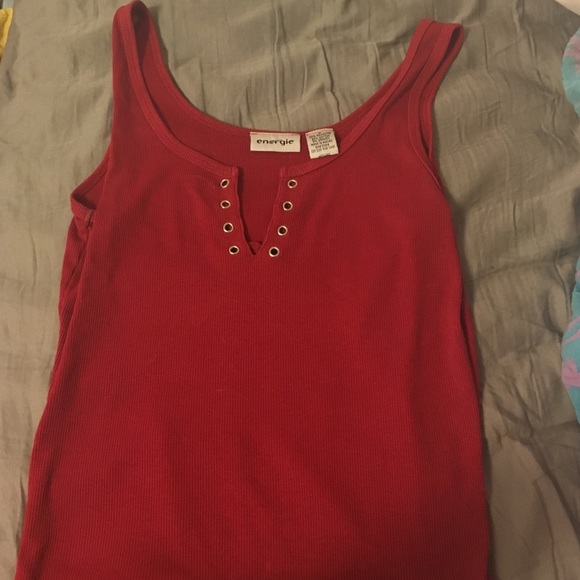 Low cut red top - Picture 1 of 3