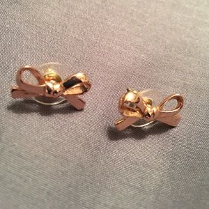 Kate spade rose gold bow earrings NWOT