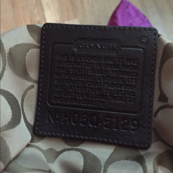 SOLD LOCALLY---Auth Coach Brown Suede handbag - Picture 3 of 3