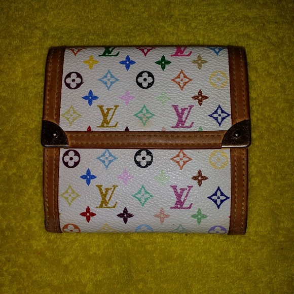 100% authentic vintage L/V white multi color