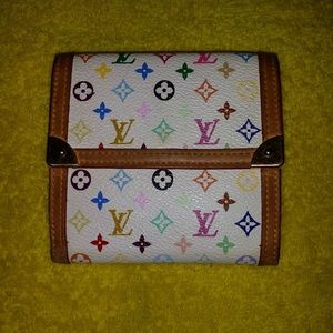 100% authentic vintage L/V white multi color