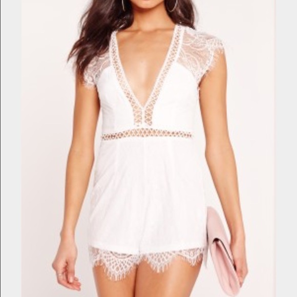 White lace romper