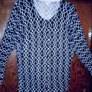 Printed Navy Blue Cardigan