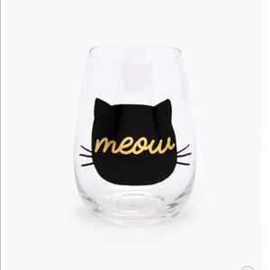 Meow Cat Stemless Wine Glass