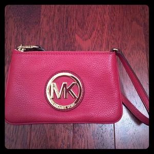Michael by Michael Kors Fulton Red wristlet