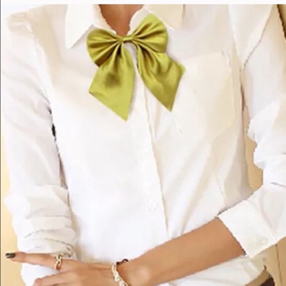 Elegant Satin bow tie blue scarf adjustable Blue