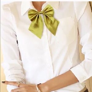 Elegant Satin bow tie blue scarf adjustable Blue