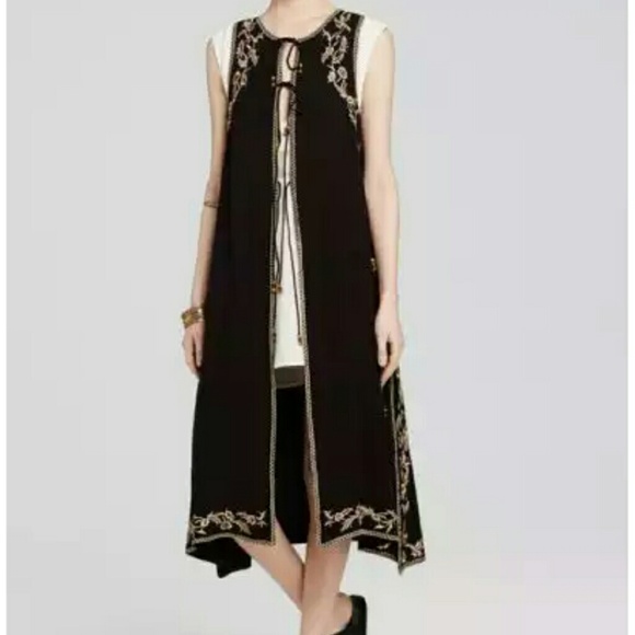 Free People Embroidered maxi Vest