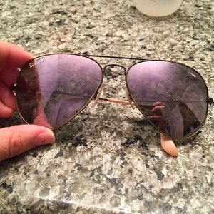 Ray-Ban purple flash lens polarized aviator