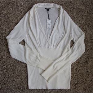 NWT Express Crisscross wrap Deep V-neck Sweater