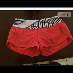 SOLD" Lululemon speeds size 6 quilted red