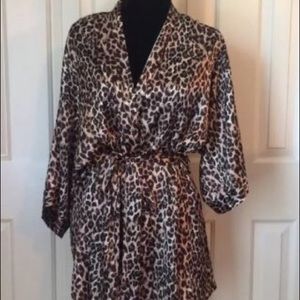 Victoria's Secret Silk Leopard Robe