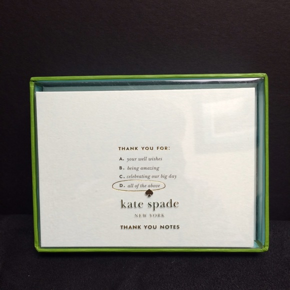 kate spade Accessories - Kate Spade "Thank you" Card Set