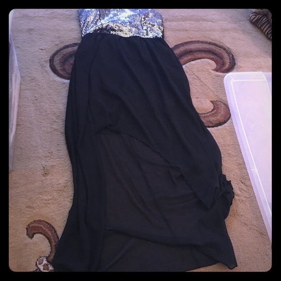 Sequin High-Low Dress