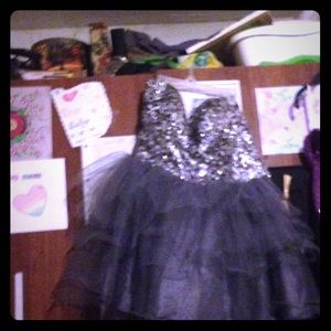 Grey sequence dress