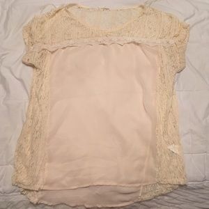 Cream lace blouse